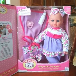 Baby Allie’s Playset / 16” Huggably Soft Baby